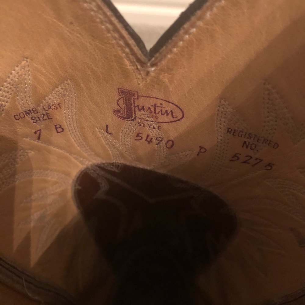 Women’s Justin Leather Boots- s7 - Picture 3 of 5
